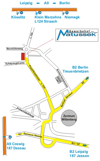 Karte für Anfahrt