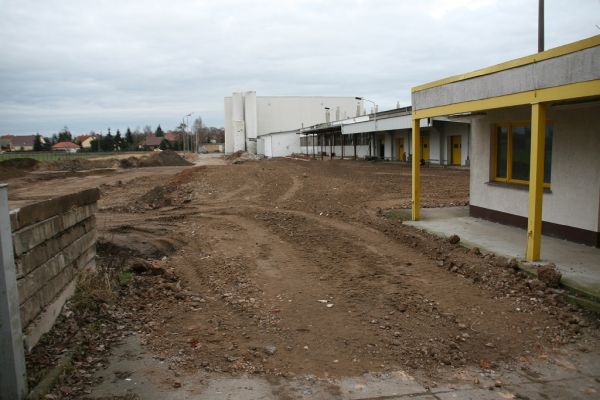 Ansicht der Halle von der Schatzungsstraße aus