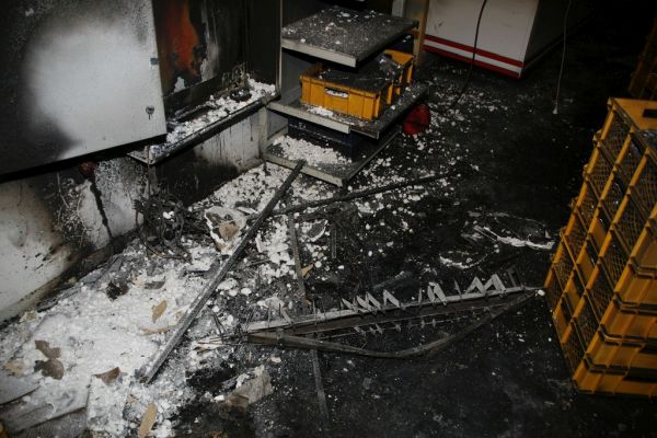 Brandschaden im hinterem Bereich vom Backshop