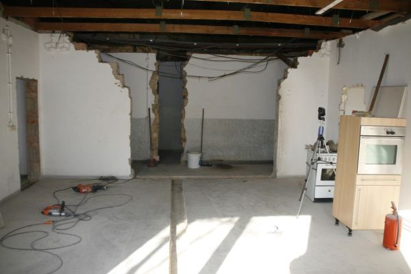 Vorbereitung Innenausbau mit Schachtung
