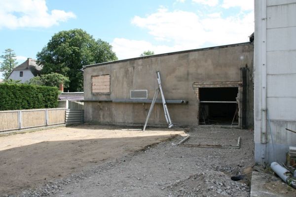 Vorbereitung zum Toreinbau