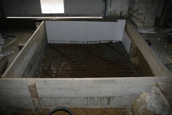 Fundament Eingangsbereich Turm.